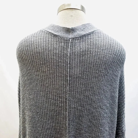 NWT SONOMA Women Long Sleeve Open Front Knit Gray Long Cardigan Sweater Size 3X - Picture 10 of 12
